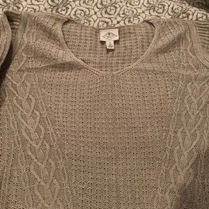 COPY - Tan sweater with gold thread accent